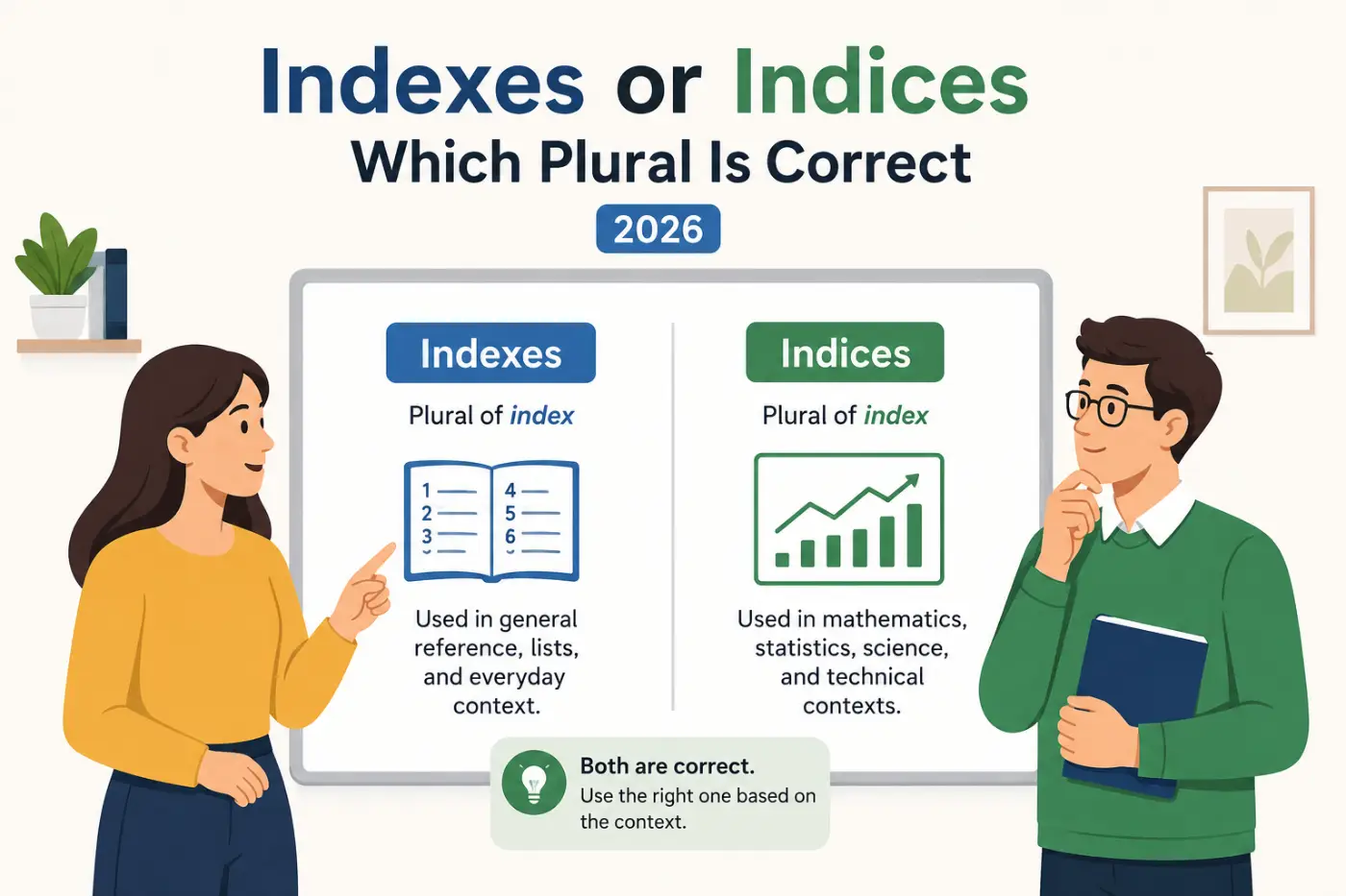 Indexes or Indices Which Plural Is Correct 2026