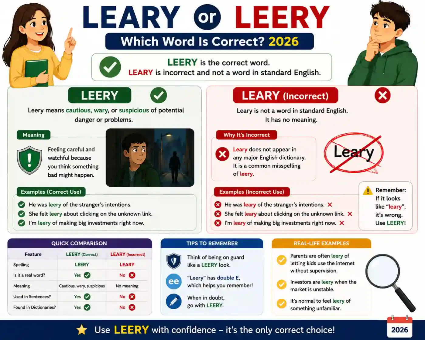 Leary or Leery Which Word Is Correct 2026