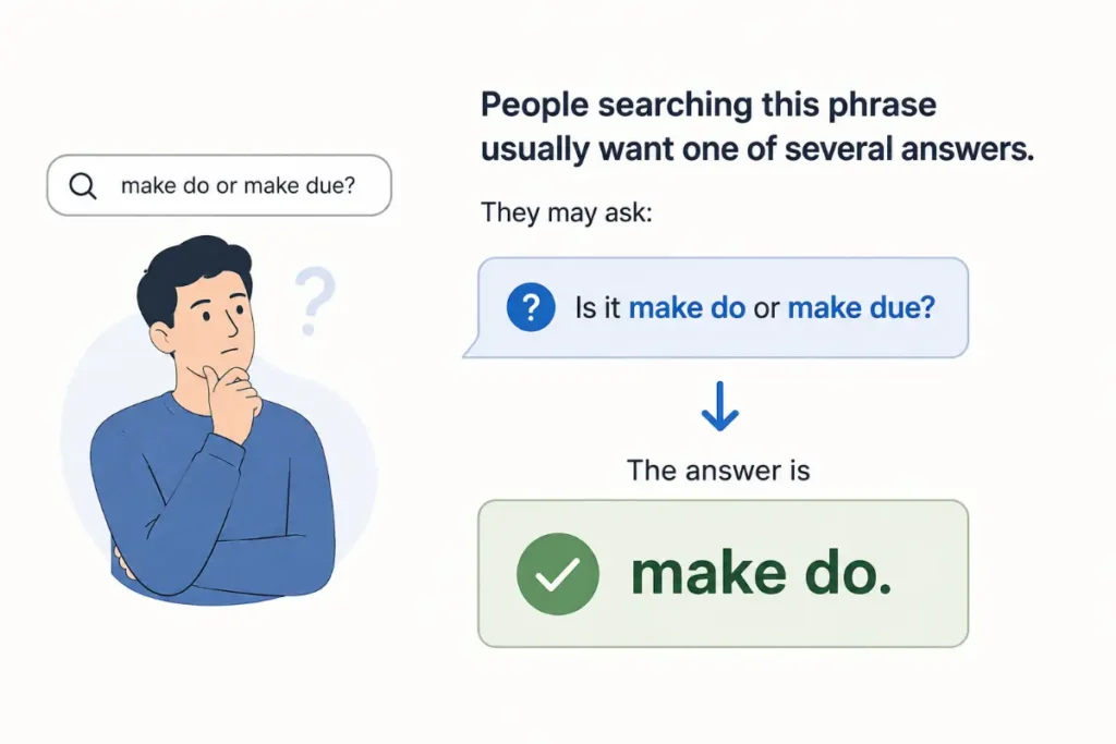 Make Do Or Make Due In Search Questions