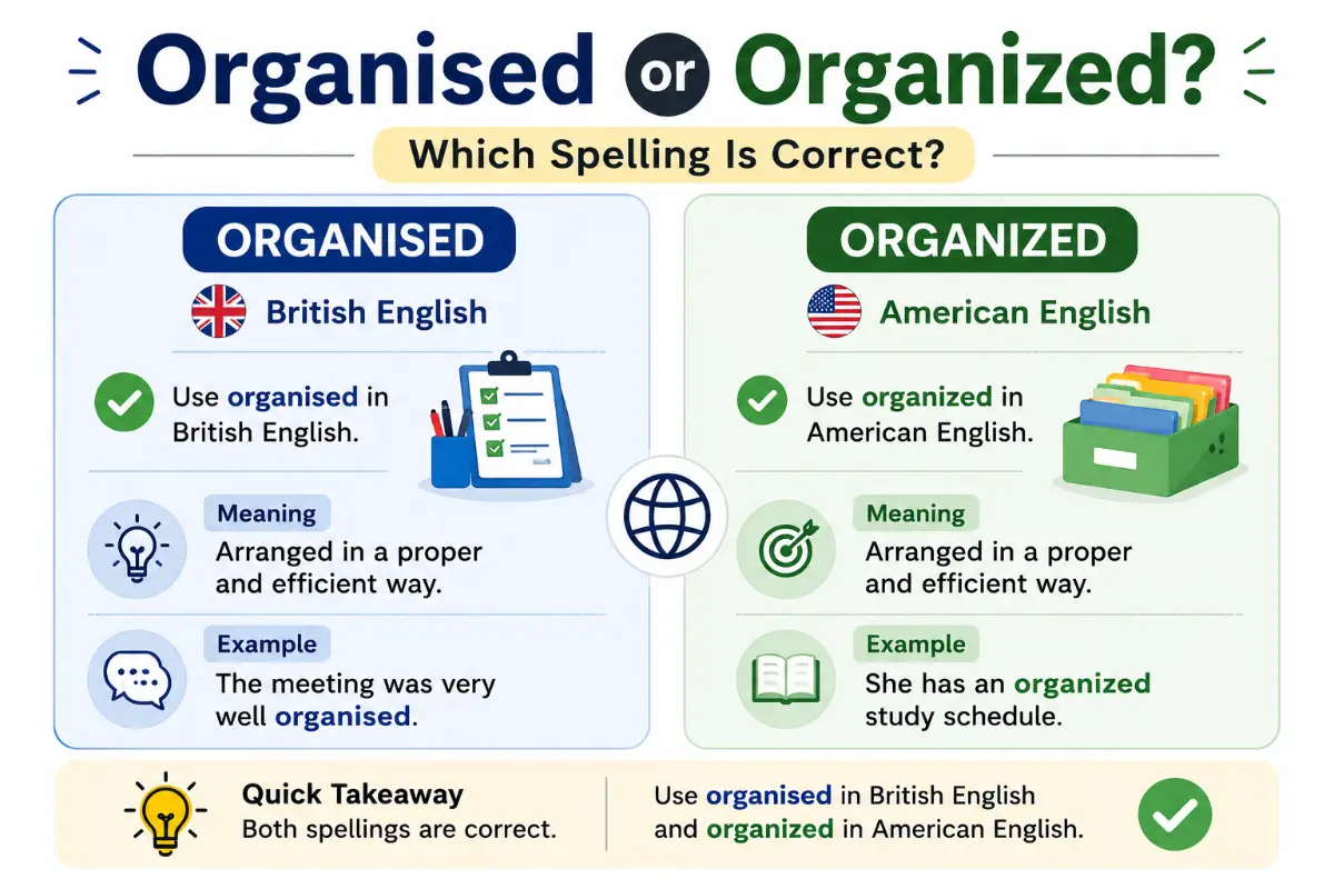 organised or organized Which Spelling Is Correct