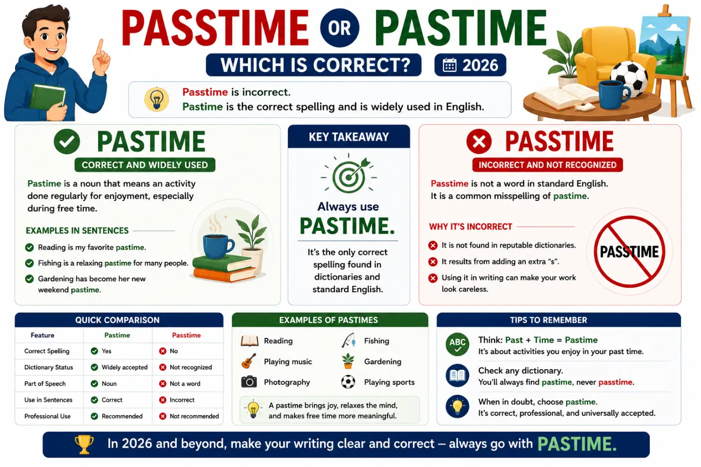 Passtime or Pastime Which Is Correct? 2026