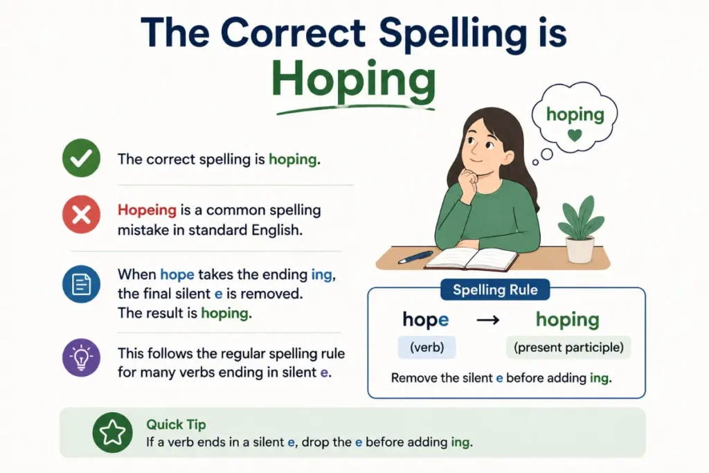 Quick Answer hopeing or hoping