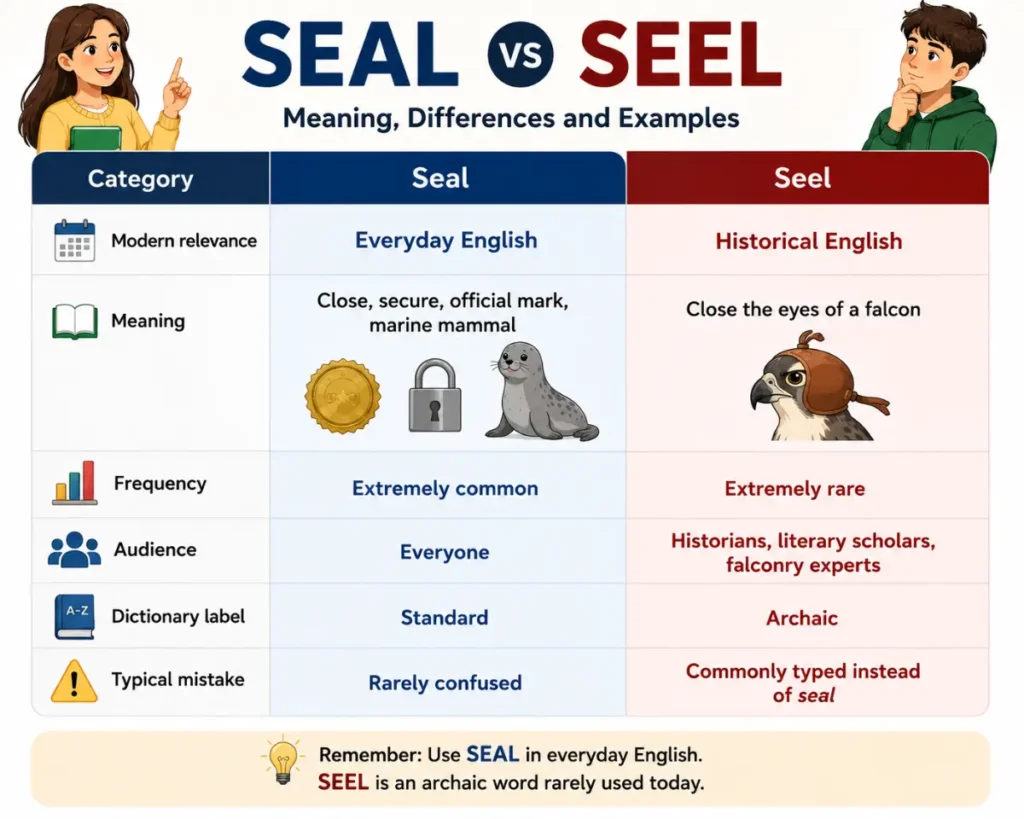 Seal Vs Seel Key Differences