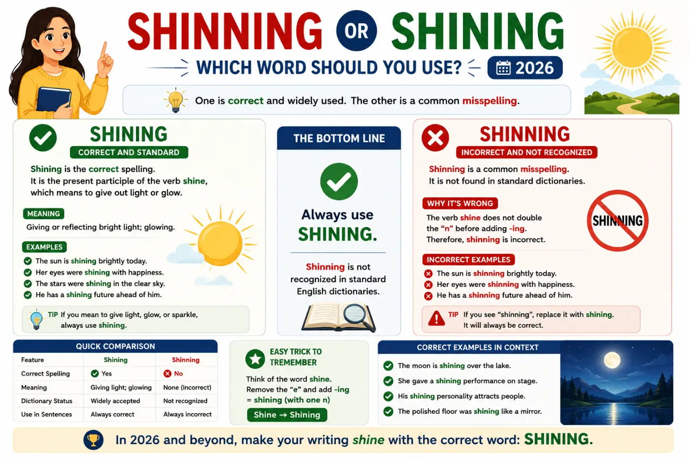 Shinning or Shining Which Word Should You Use? 2026