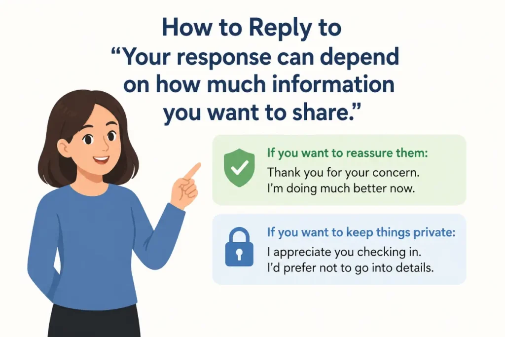 What To Say After Someone Shows Concern