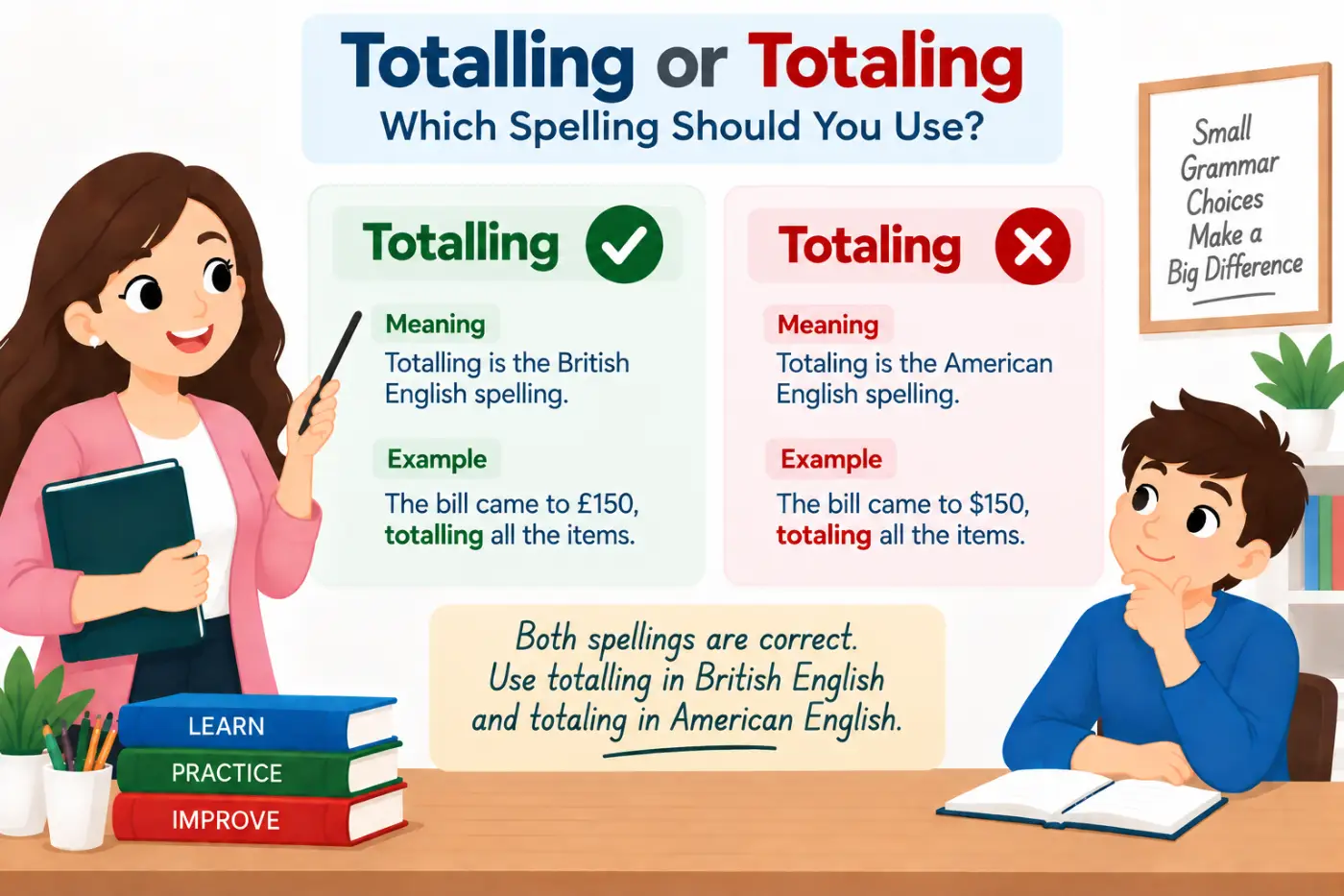 totalling or totaling Which Spelling Should You Use
