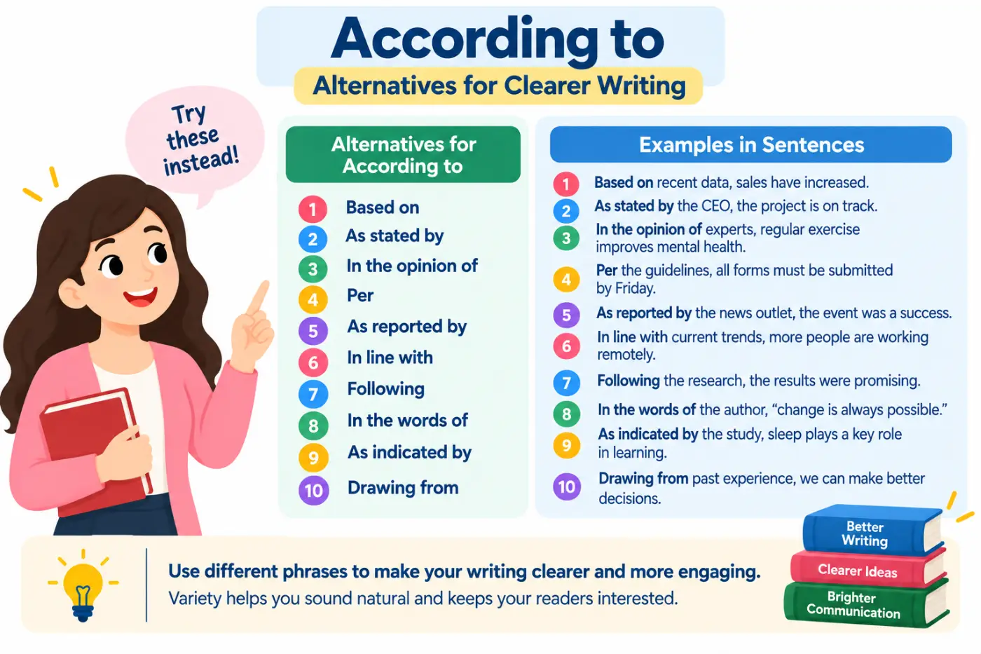 According to Alternatives for Clearer Writing