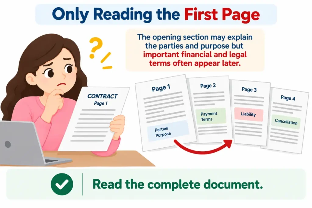 Common Contract Reading Mistakes