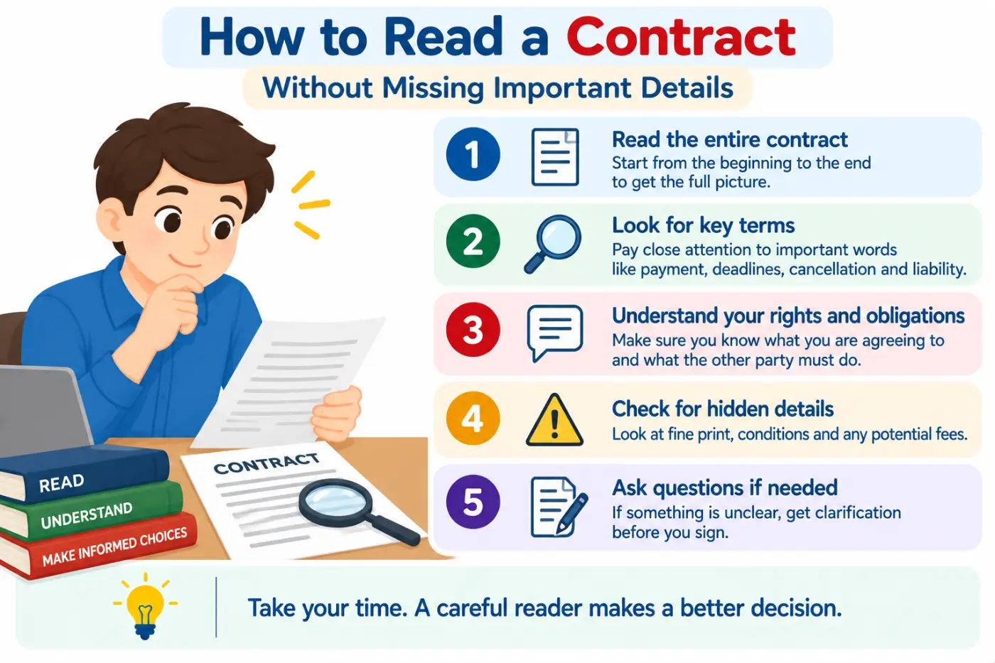 how to read a contract Without Missing Important Details