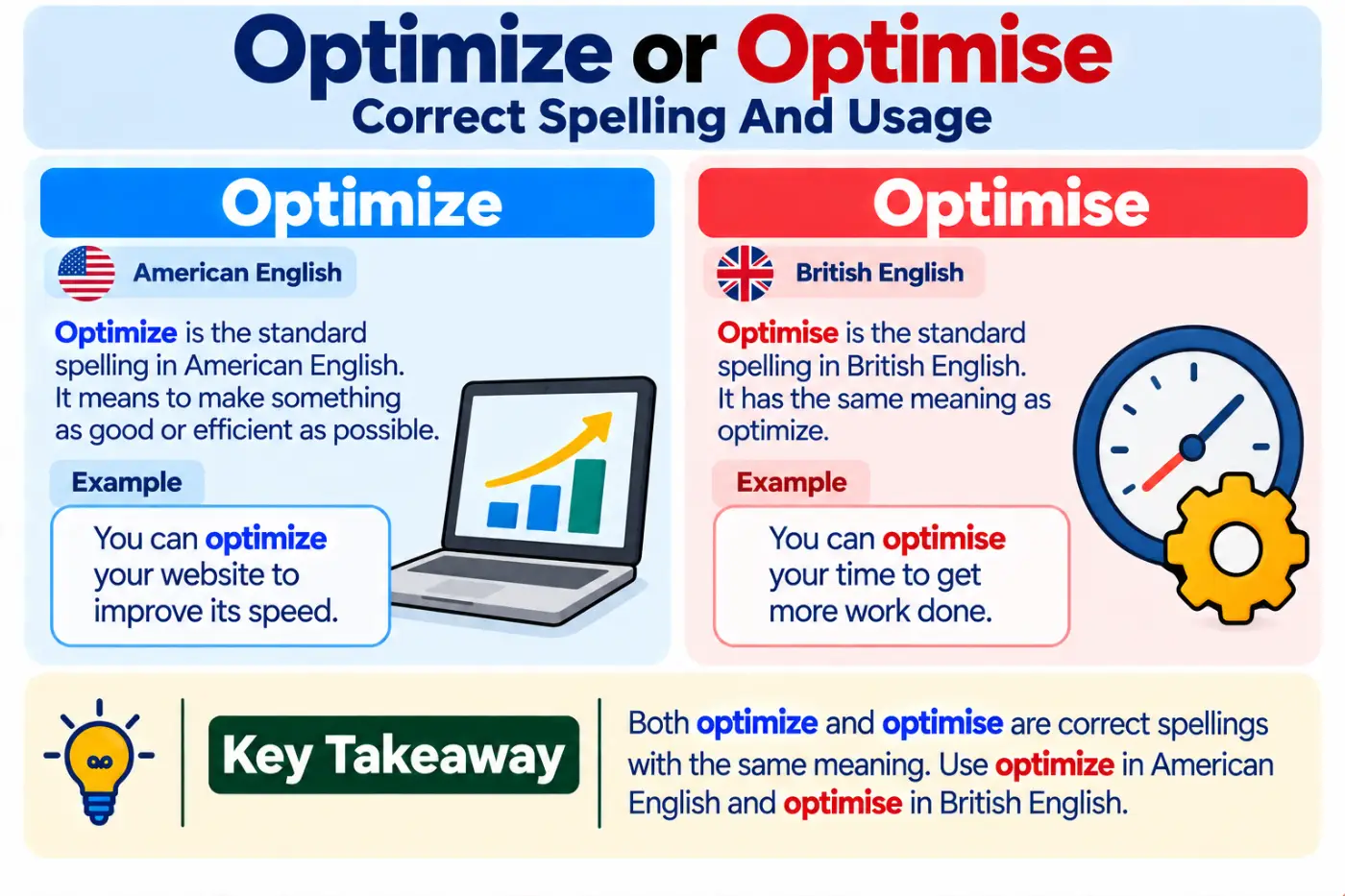 optimize or optimise Correct Spelling And Usage