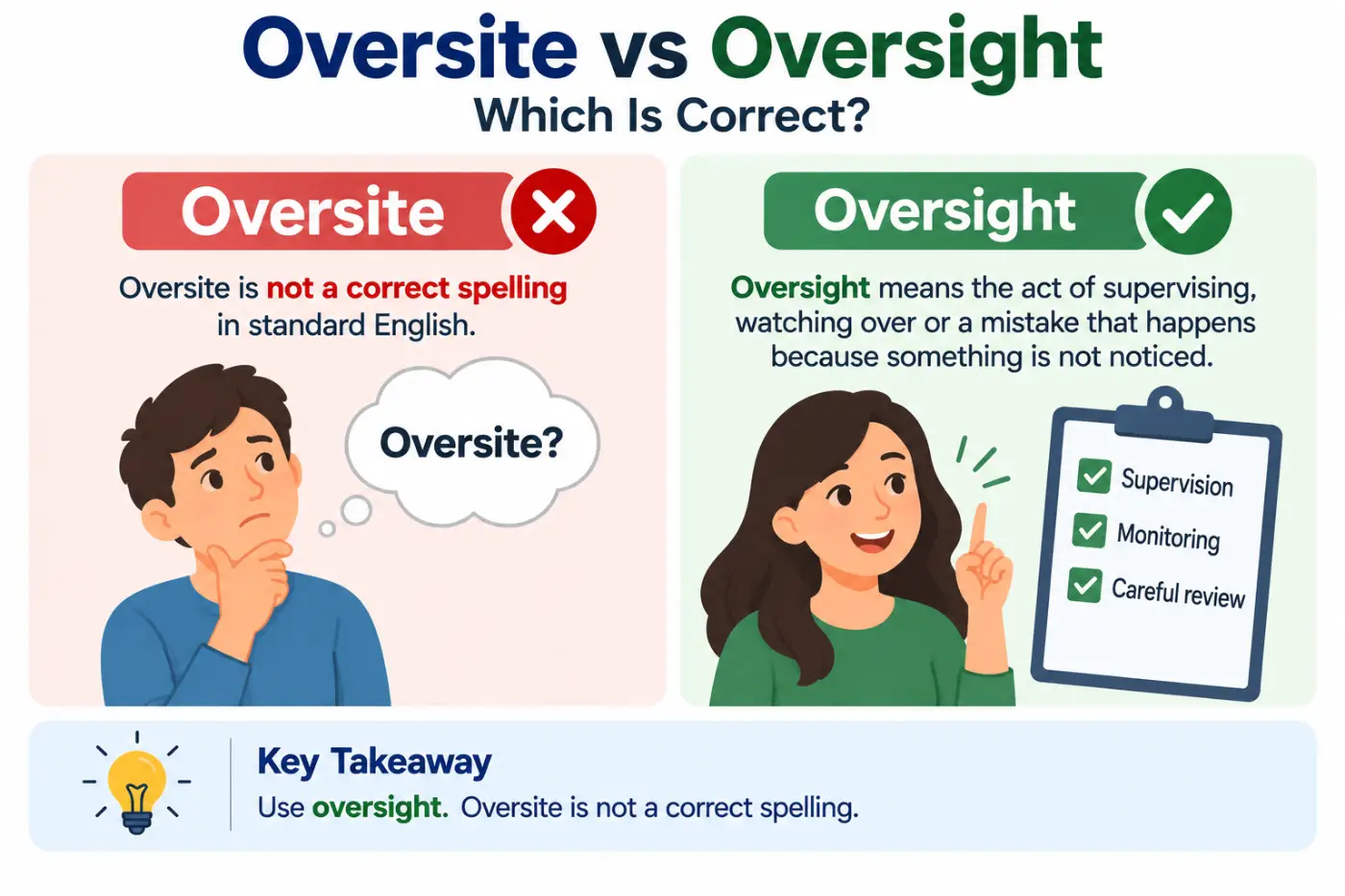 Oversite vs Oversight Which Is Correct