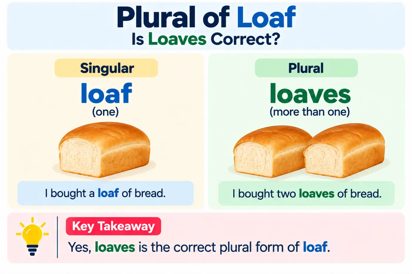 plural of loaf Is Loaves Correct