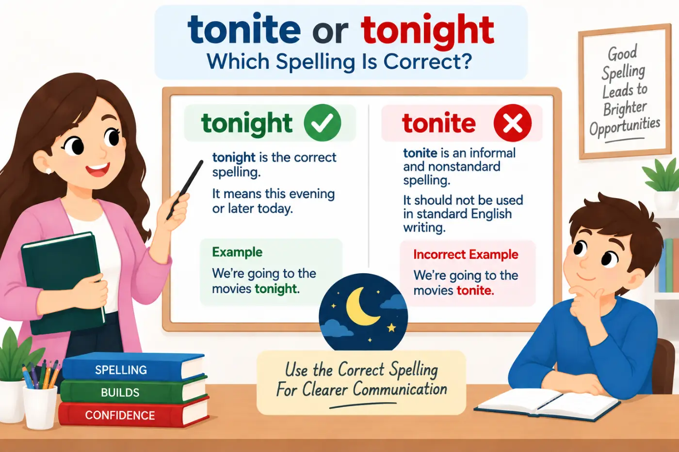 tonite or tonight Which Spelling Is Correct