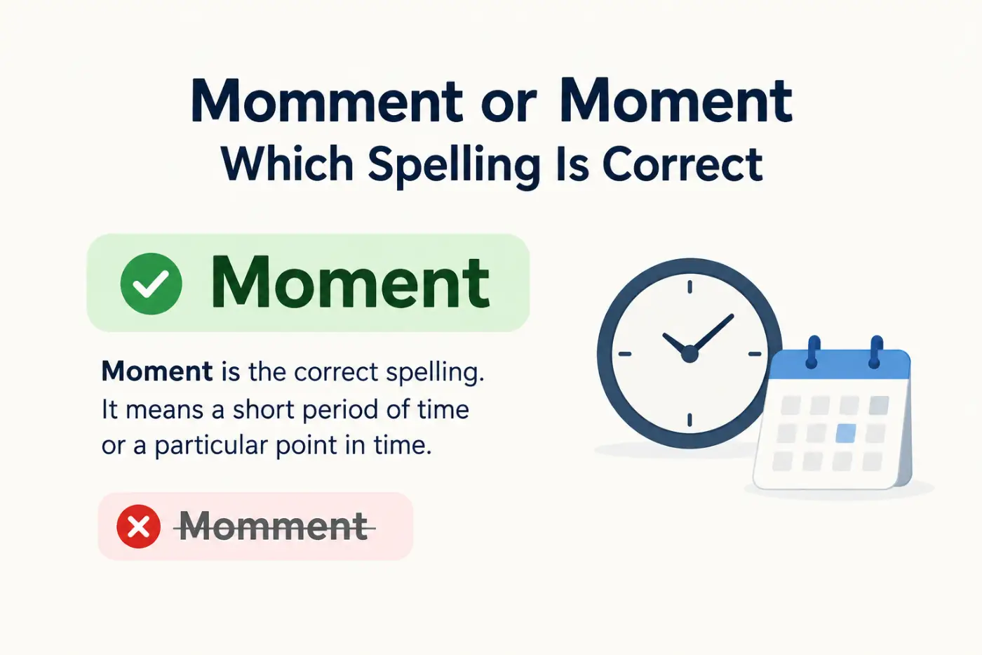 Momment or Moment Which Spelling Is Correct