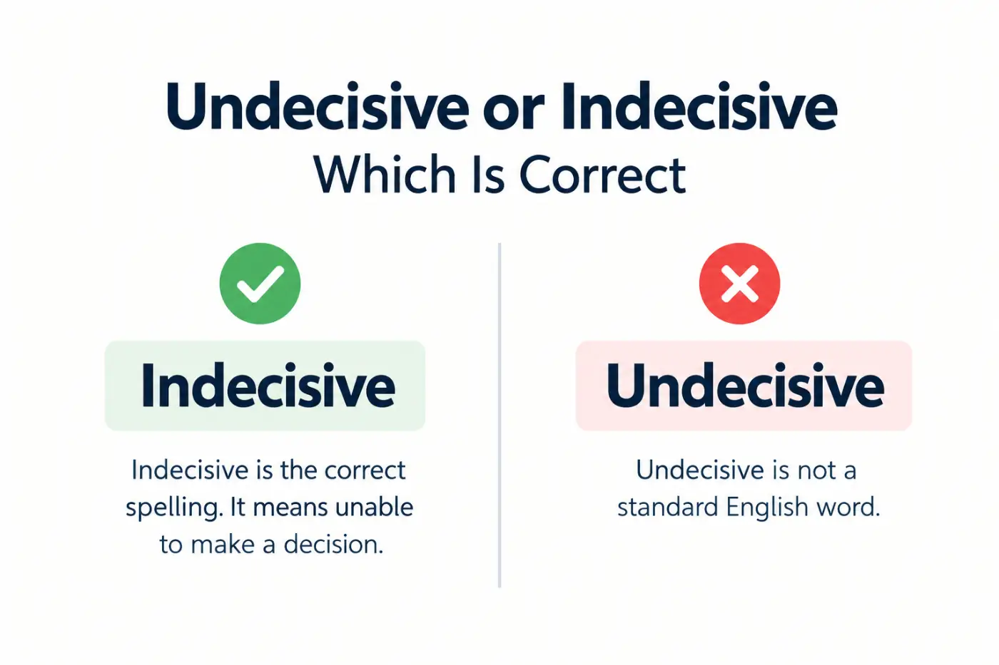 Undecisive or Indecisive Which Is Correct